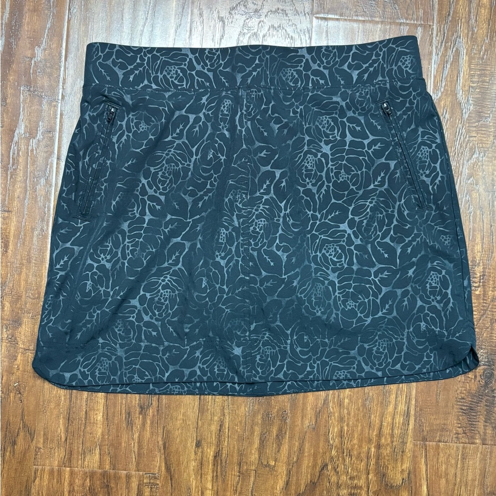 Orvis Women’s Black Travel Skort Lightweight Size Large Moisture Wicking   #4006